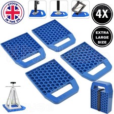 4 Pack Camper/RV Stabilizing Jack RV Trailer Pads for Leveling Jacks with Handle