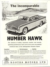 1958 Advert for HUMBER 'Hawk'