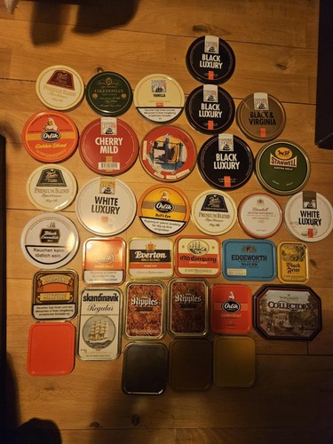 Vintage pipe tobacco tins lot - tobacco,