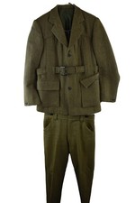 CHRIS DAWES Green Belted Tweed Jacket With Trousers size 38 Men Shooting Hunting