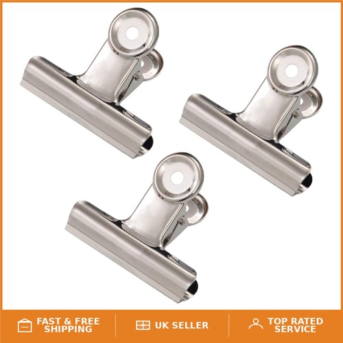Stainless steel bulldog clips - stainless,