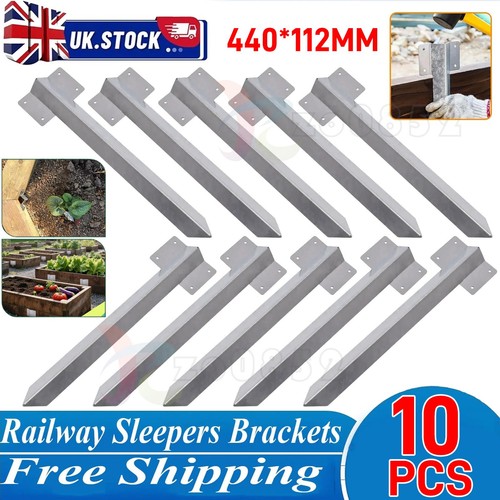 10pc railway sleeper brackets - 10pc,