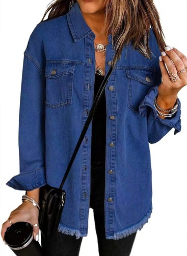 Women denim jacket oversized - women's,