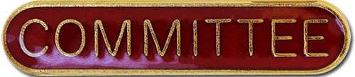 Committee pin badge red - committee,