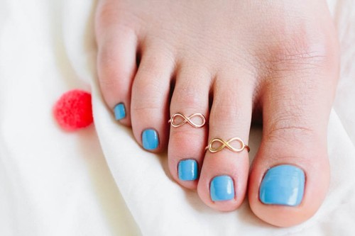 Gold ring toe infinity gift - ring,
