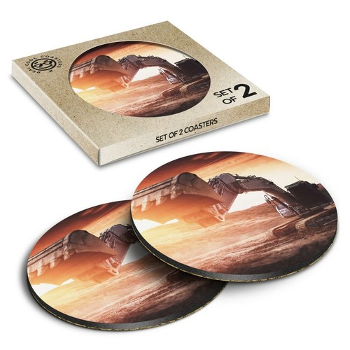 Boxed round coasters - round,