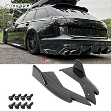 For Audi A3 S3 A4 S4 A5 A6 Gloss Rear Bumper Spoiler Lip Side Splitter Diffusers