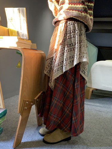 Lace plaid brushed woolen - &,