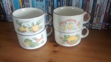 4 x 1970's Vintage Soup Mugs