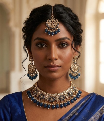 Blue indian bollywood bridal - blue,