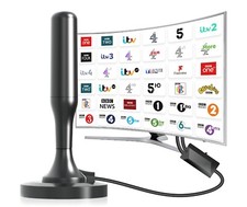 DTB TECH TV Aerial, Amplified with Signal Booster & Magnetic Base Portable