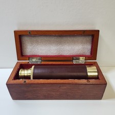 Brass & Leather Telescope with