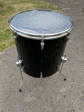 18” FLOOR TOM DRUM ZIKOS VINTAGE ACRYLIC RARE BLACK SUIT DRUM KIT