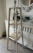 Tower Floor Shelving Unit with Lamp Ideal for Displaying Pics Ornaments