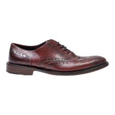 FLORENCE Brogue Shoes Brown Leather Mens UK 8
