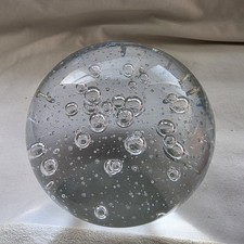 GLASS PAPERWEIGHT CLEAR BUBBLE