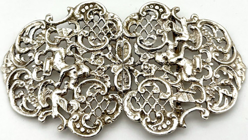 Victorian silver nurse buckle - nurse,