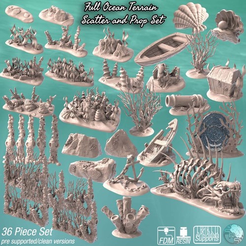 Ocean terrain set 3d - terrain, –