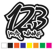 Custom race numbers name vinyl - custom,