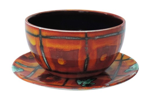 Anita harris bowl and coaster - harris,