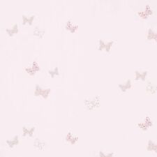 Laura Ashley Pink Wallpaper Bella Butterfly - Pearlescent Kids/Girls 1 Roll