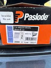 Paslode F16 Angled Brads 38mm 16g with 2000 Nails and 2 Fuel Cells
