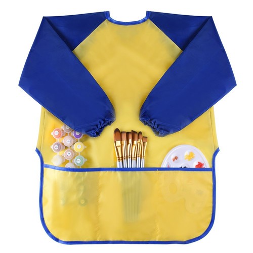 Kids long sleeve apron drawing - kids,