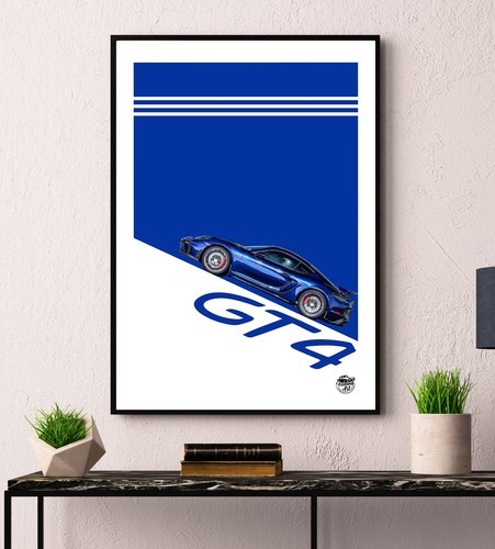 Porsche gt4 cayman print - gt4,
