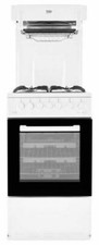 Beko KA52NEW - White 4 Zone Gas Cooker - Manual cleaning - A energy - Display