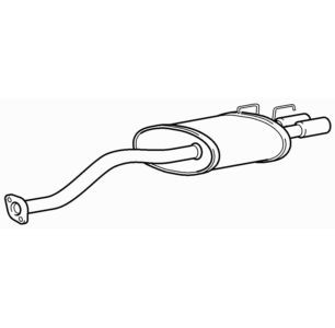 Rear exhaust silencer - exhaust, back