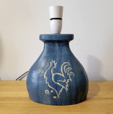 Studio Pottery Table Lamp Blue