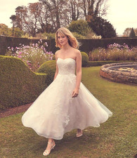 Wed2B Viva Bride Wedding Tamsin Dress Short Blush Lace Corset Back RRP £429 10