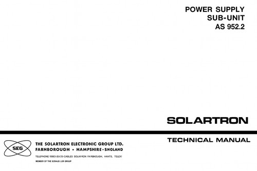 Technical manual and schematic - manual,