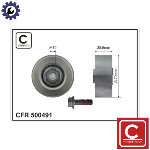 Deflectionguide pulley vribbed - pulley,