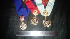 Three  collarette regalia of  highest RAOB member's ranks,Order of Buffalo
