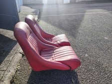 Classic mini Cobra bucket seats with matching rear seat covers