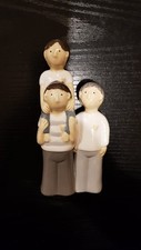  Family Theme Figurine. Grandad, Dad, Son. Made In Cornwall. Preowned 