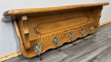 French Vintage Coat Rack Oak 5