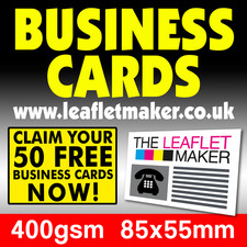 50 FREE Business Cards - printed on 400gsm Gloss Coated - just pay for postage