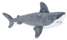 GREAT WHITE SHARK SOFT TEDDY BEAR TOY WILD REPUBLIC CUDDLEKINS 40cm CUDDLY KIDS