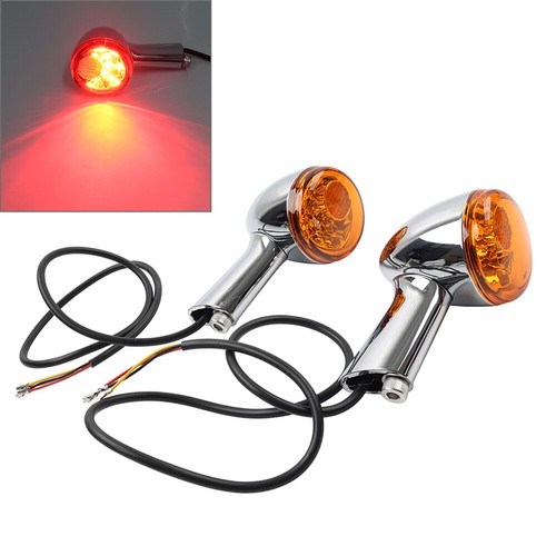 Pair amber rear turn signal - turn,