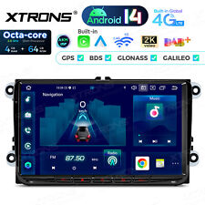 9" Android 14 Car Stereo Radio GPS Built-in DAB+ 8-Core 4+64GB 4G CarPlay For VW