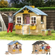 Kids wooden playhouse - wooden, playhouse,
