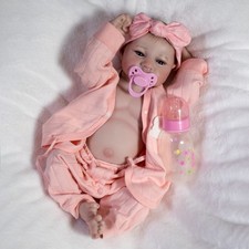 Waterproof Reborn Baby Girl Doll Lifelike Full Body Vinyl Silicone Newborn Dolls