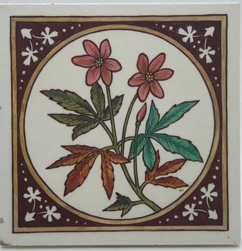 Antique fireplace tile - antique,