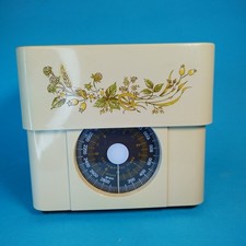 Vintage Terraillon kitchen scales Mid Century beige & brown good working order
