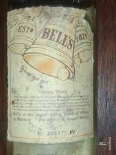 A Bottle of Bells Scotch Whiskey probably from the 1970s. lovely to own item 
