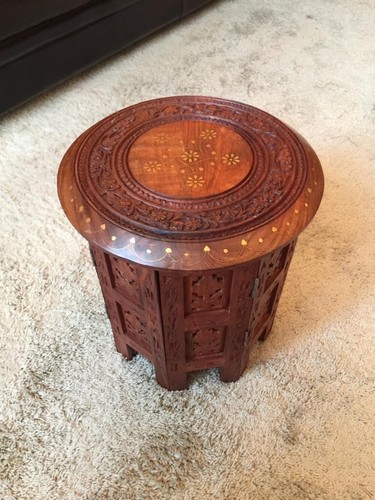 Indian rosewood table with - indian,