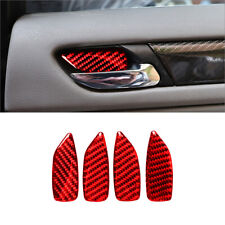 4Pcs Red Carbon Fiber Interior