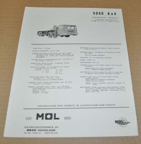 Mol 5060 8x4 truck - truck, brochure